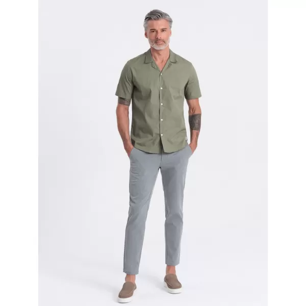  Pánska košeľa OMBRE om-shss-0168 khaki 