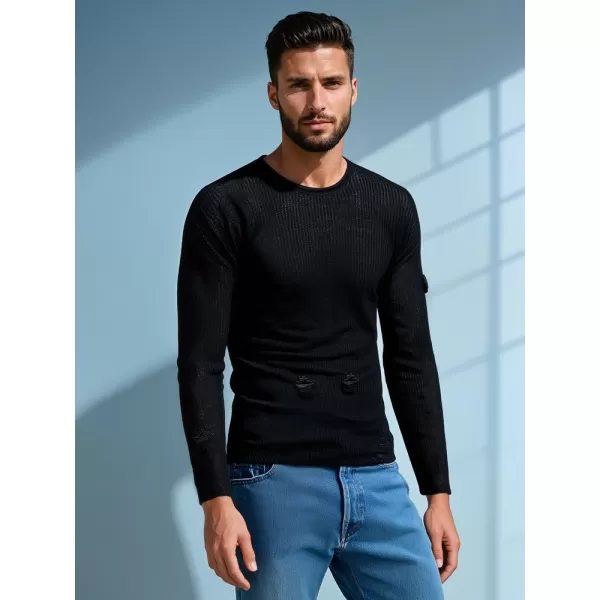  Pánsky sveter DSTREET wx2312 ČIERNA 