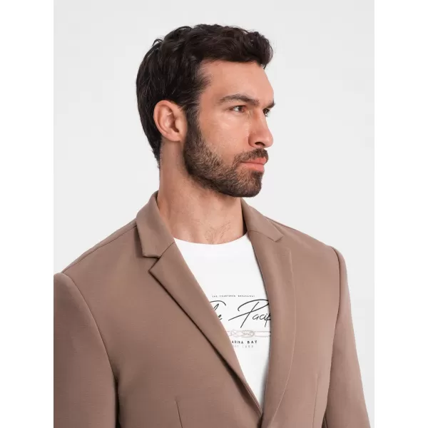  Pánska bunda OMBRE om-blzb-0127 tmavá béžová 