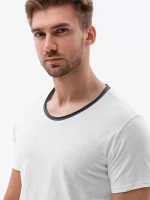 Pánske tričko OMBRE OM-TSCT-22SS-004 ECRU