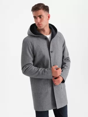 Pánsky kabát OMBRE Om-Cowc-0122 Navy modrá