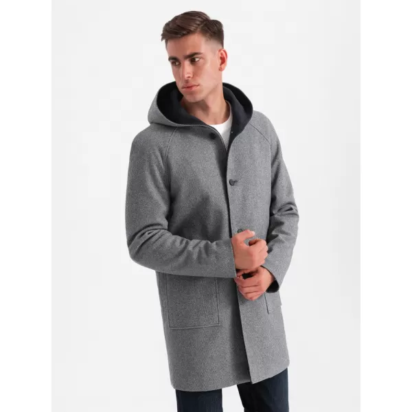  Pánsky kabát OMBRE Om-Cowc-0122 Navy modrá 