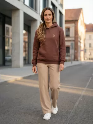 Dámska mikina ALTISPORT BYB/ALW002BY289 ČOKOLÁDOVO HNEDÁ