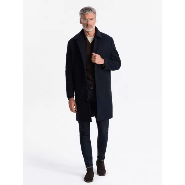  Pánsky kabát OMBRE om-kowc-0106 NAVY BLUE 