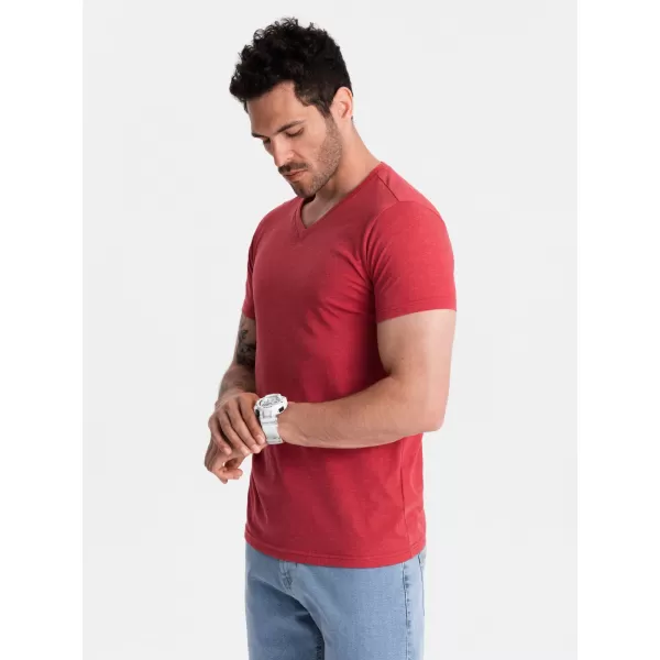  Pánske tričko OMBRE om-tsbs-0145 Red Melange 