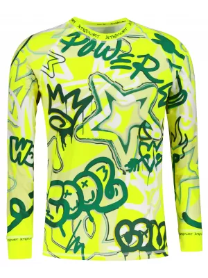 Prémiové pánske funkčné termo tričko s dlhým rukávom ALTISPORT VOJ/ALM054TER01 FLUORESCENČNÁ ZELENÁ