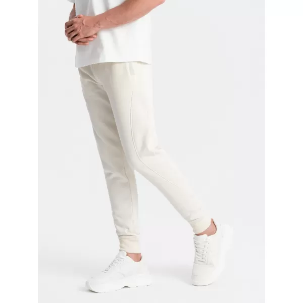  Pánske tepláky OMBRE om -pabs-0174 krém 