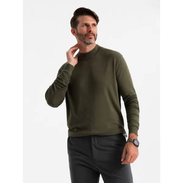  Pánsky sveter OMBRE OM-SWTN-0100 KAKI 