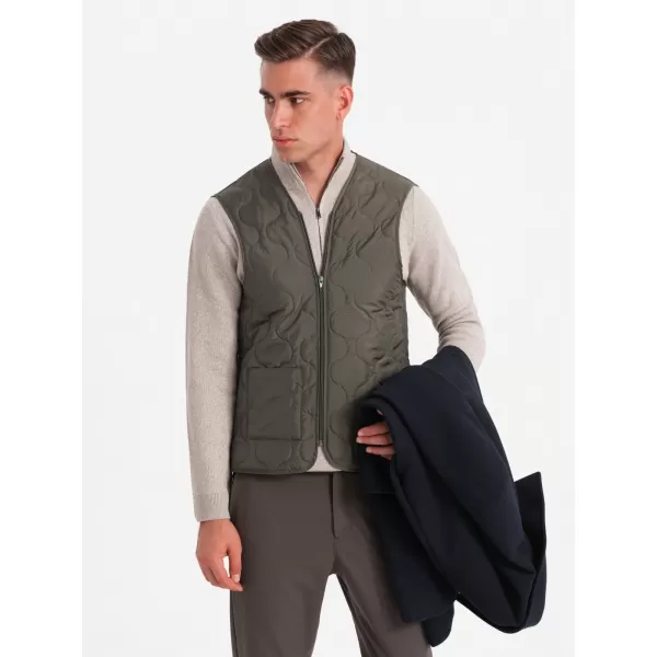  Pánsky kabát OMBRE om-kowc-0106 NAVY BLUE 