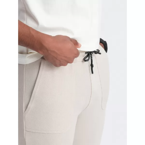  Pánske tepláky OMBRE Om-Pask-0211 Light BEIGE 