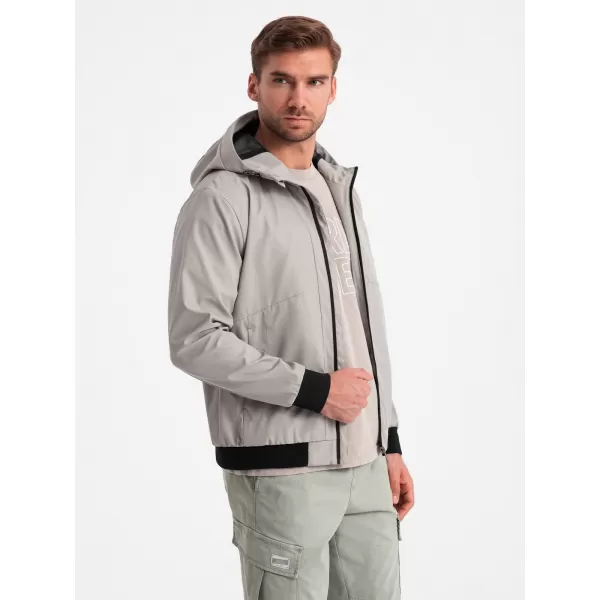  Pánska bunda OMBRE om-janp-0149 šedá 