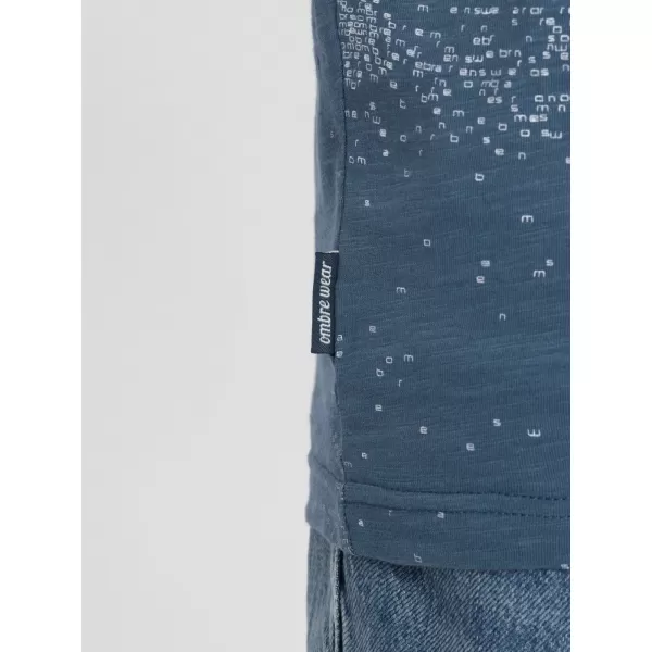  Pánske tričko OMBRE OM-TSFP-0179 Blue Denim 