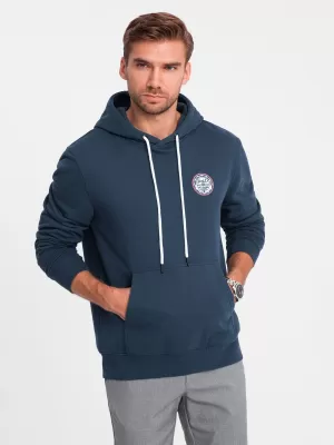 Pánska mikina OMBRE OM-SSNZ-0144 NÁMORNÍCKA MODRÁ