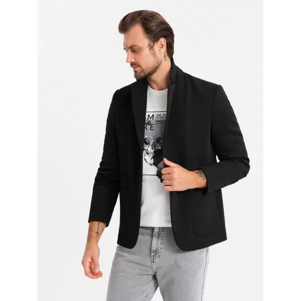  Pánska bunda OMBRE om-blzb-0133 čierna 