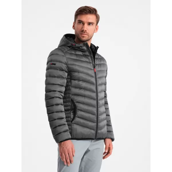  Pánska bunda OMBRE om-jalp-0180 grafit 