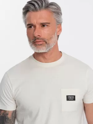 Pánske tričko OMBRE om-tsct-0109 krém
