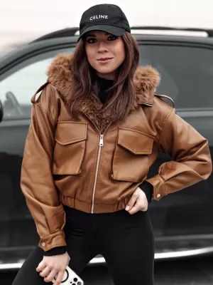 Dámska bunda DSTREET SOFTREBEL TY4761 KARAMEL