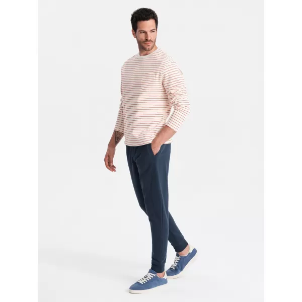  Pánske tepláky OMBRE om -pabs-0174 NAVY BLUE 