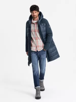 Pánska bunda OMBRE om-jalj-0165 NAVY MRUE
