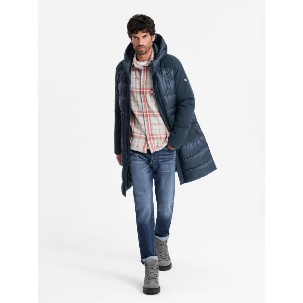  Pánska bunda OMBRE om-jalj-0165 NAVY MRUE 