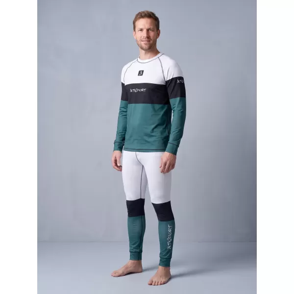  Prémiové pánske funkčné termo nohavice ALTISPORT VOJ/ALM051TER02 BIELA ZELENÁ 