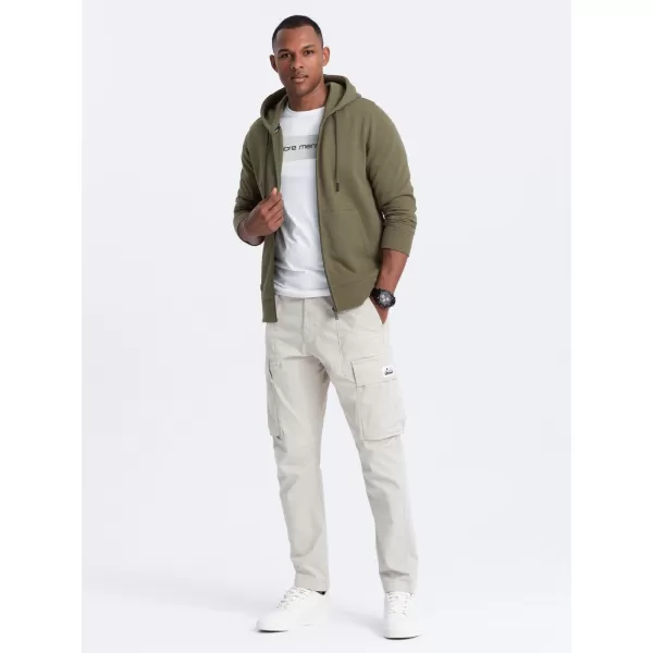  Pánska mikina OMBRE om-ssbz-0160 Olive 