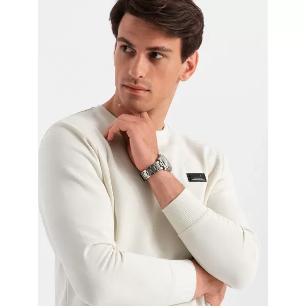  Pánska mikina OMBRE OM-SSNZ-0136 KRÉM 