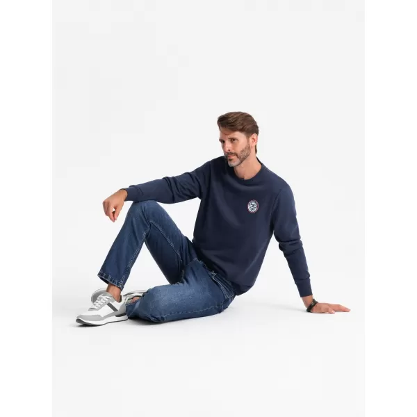  Pánska mikina OMBRE om-ssnz-0134 NAVY MRY 