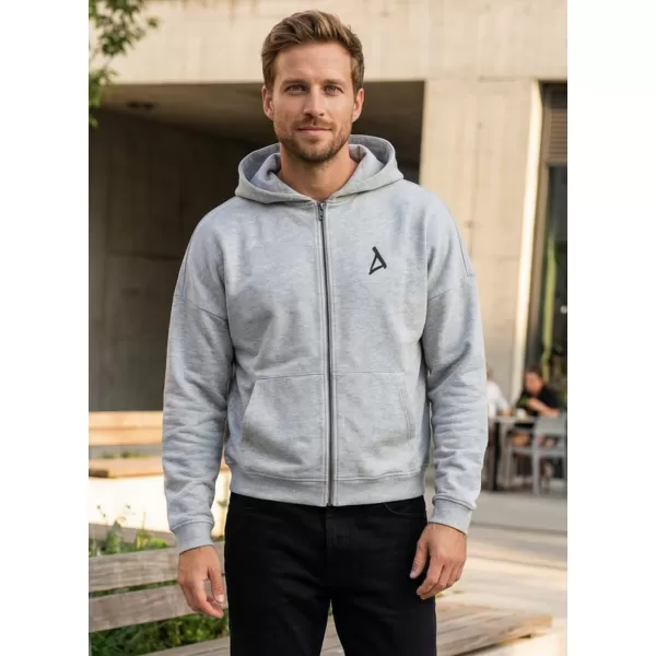  Pánska mikina na zips z 90. rokov ALTISPORT BYB/ALM002BY254 TMAVOSIVÝ MELÍR 