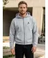 Pánska mikina na zips z 90. rokov ALTISPORT BYB/ALM002BY254 TMAVOSIVÝ MELÍR