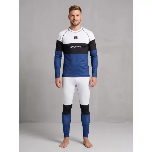  Prémiové pánske funkčné termo nohavice ALTISPORT VOJ/ALM051TER02 BIELA MODRÁ 