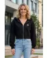 Dámska krátka oversized mikina ALTISPORT BYB/ALW056BY237 ČIERNA