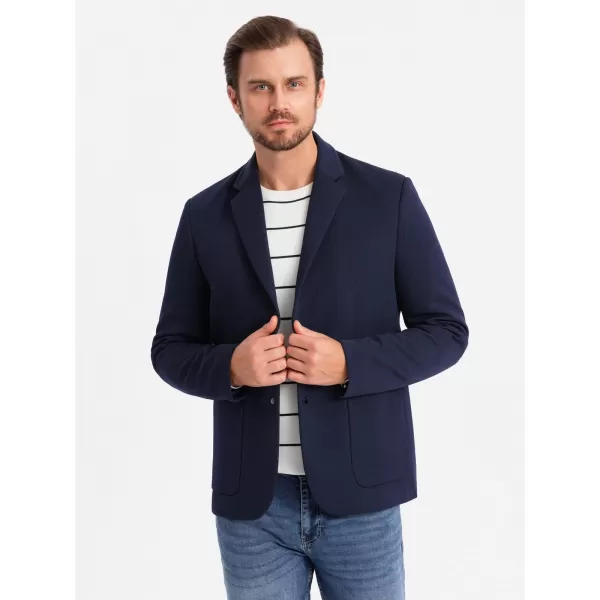  Pánska bunda OMBRE om-blzb-0133 NAVY BLUE 