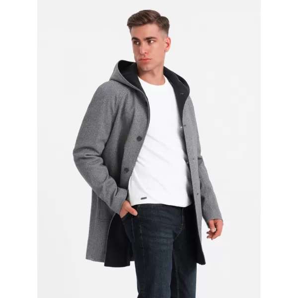  Pánsky kabát OMBRE Om-Cowc-0122 Navy modrá 