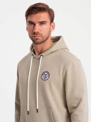 Pánska mikina OMBRE OM-SSNZ-0144 PIESKU