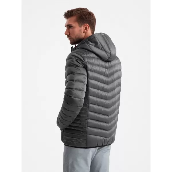  Pánska bunda OMBRE om-jalp-0180 grafit 