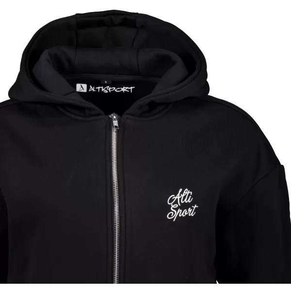  Dámska krátka oversized mikina ALTISPORT BYB/ALW056BY237 ČIERNA 