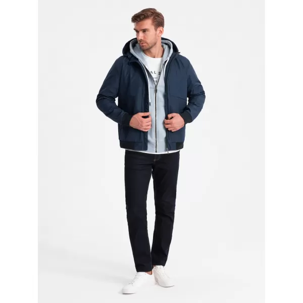  Pánska bunda OMBRE om-janp-0149 NAVY MRUE 