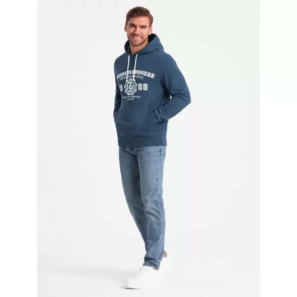  Pánska mikina OMBRE OM-SSPS-0143 NAVY MODRÉ 