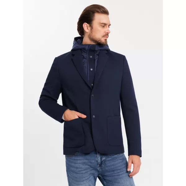 Pánska bunda OMBRE om-blzb-0133 NAVY BLUE 
