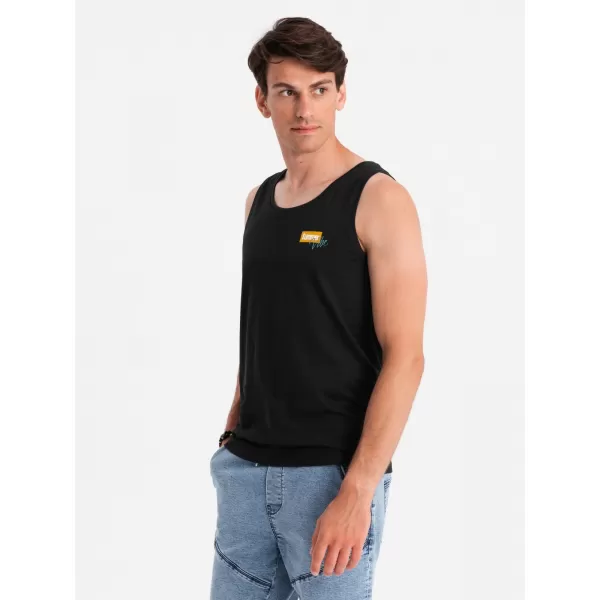  Pánske tielko OMBRE OM-TSTT-0191 BLACK 