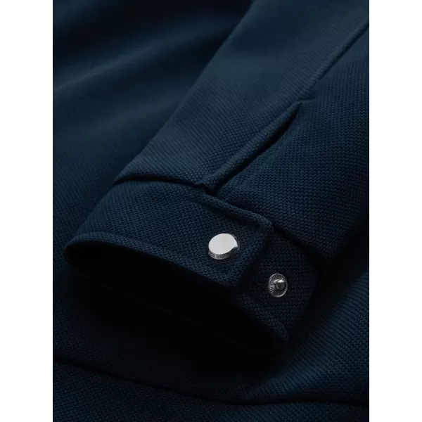  Pánska bunda OMBRE OM-JALP-0157 NÁMORNÍCKA MODRÁ 