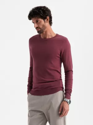 Pánsky sveter OMBRE om-swbs-0106 Burgundsko