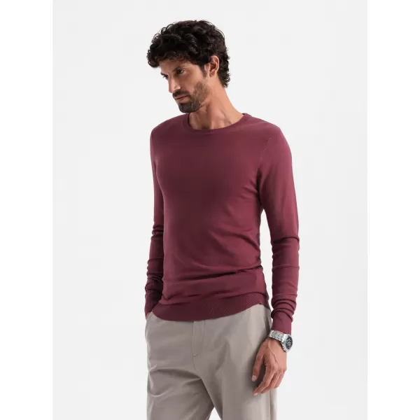  Pánsky sveter OMBRE om-swbs-0106 Burgundsko 