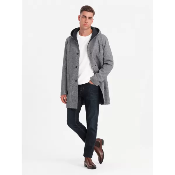 Pánsky kabát OMBRE Om-Cowc-0122 Navy modrá 