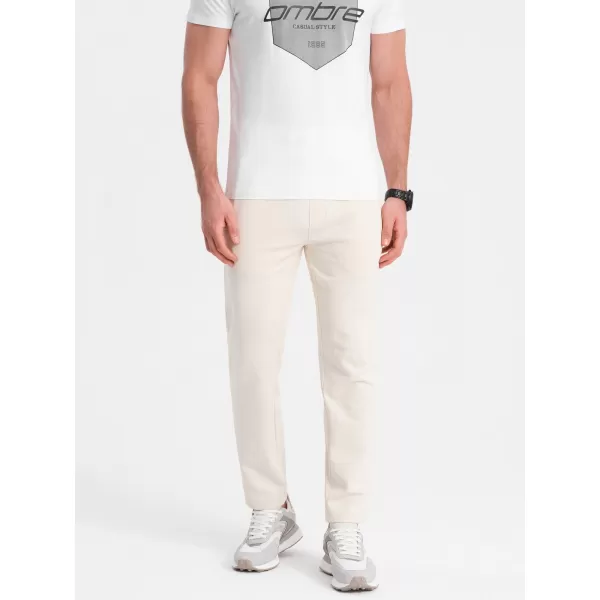  Pánske tepláky OMBRE om -pabs-0206 CREAM 