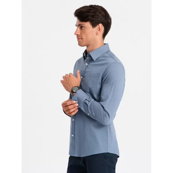 Pánska košeľa OMBRE om-shcs-0174 modrá 
