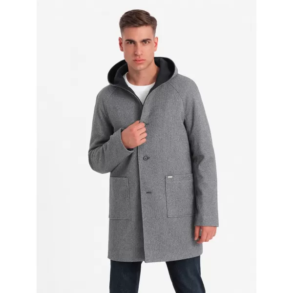  Pánsky kabát OMBRE Om-Cowc-0122 Navy modrá 