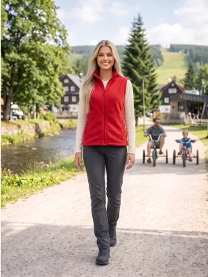 Fleecová unisex vesta ALTISPORT NoPrint NP/ALU815 ČERVENÁ