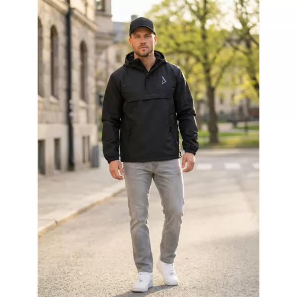  Pánska vetrovka cez hlavu ALTISPORT BYB/ALM002B3162 ČIERNA 